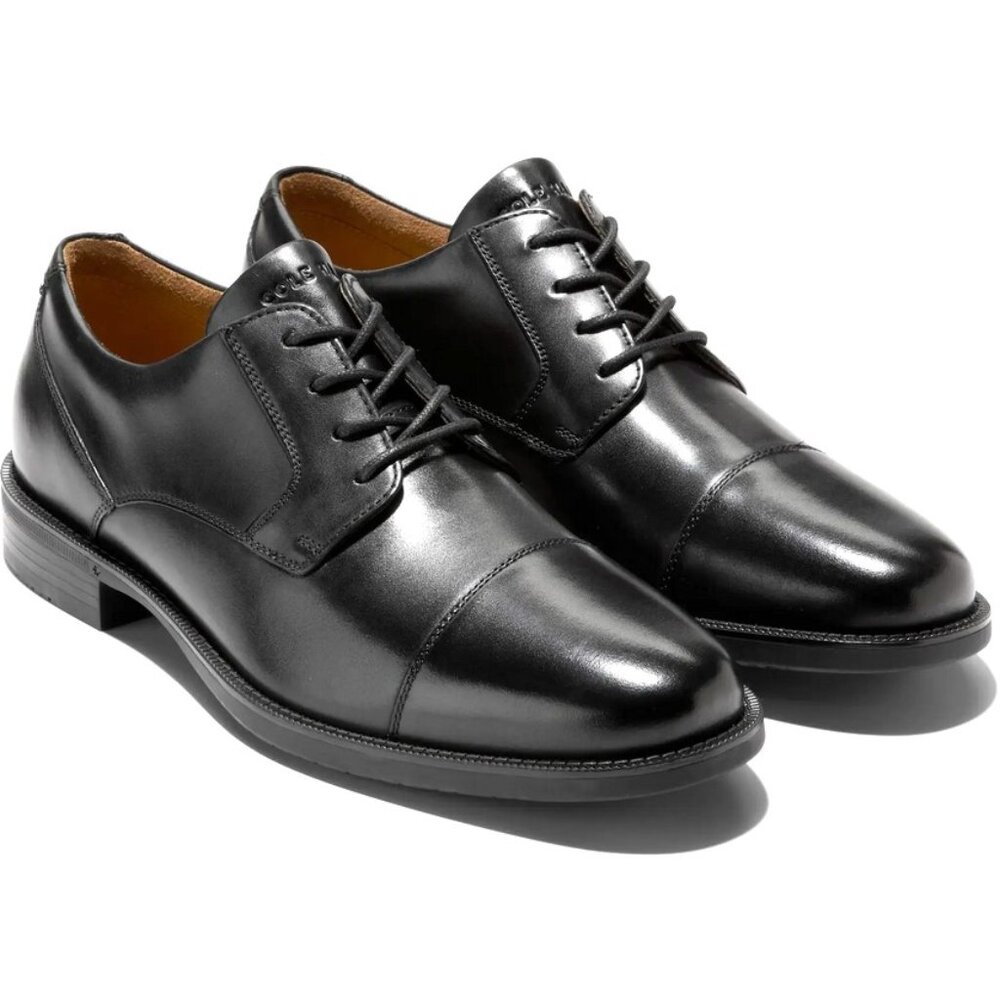 Cole Haan Caldwell Black Leather Oxford Cap Toe Lace Up 08330 Men's Size 10D